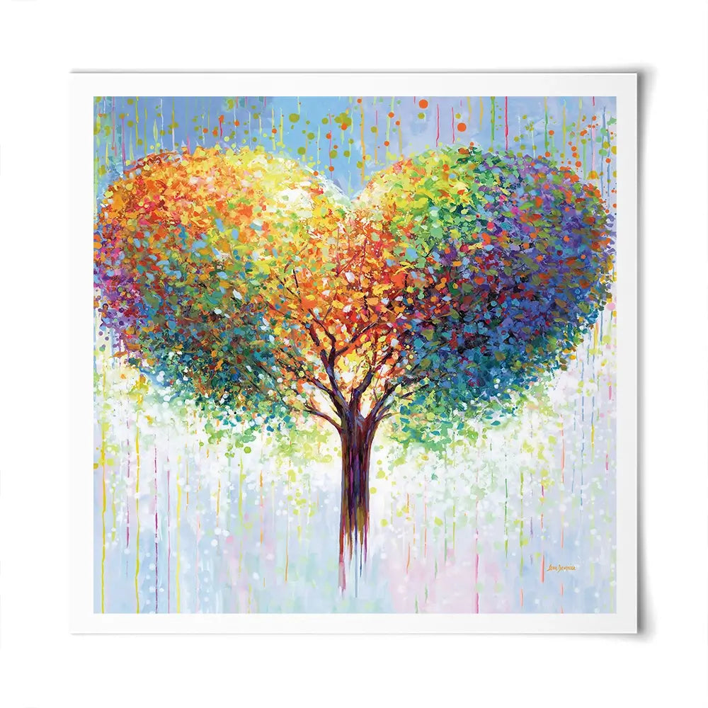 Tree Of Love Square Art Print Tree Of Love Square Art Print wall art product Leon Devenice