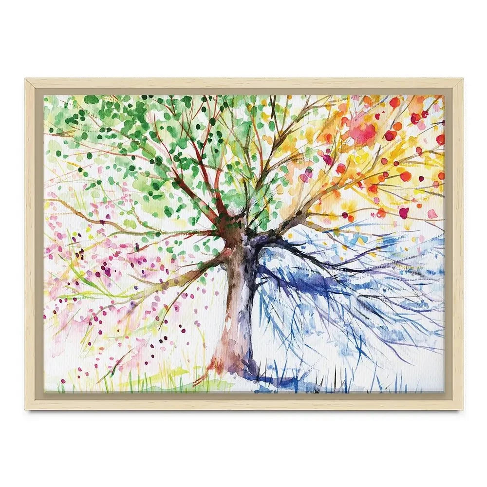 Tree Of Seasons Canvas Print Tree Of Seasons Canvas Print wall art product DeepGreen / Shutterstock