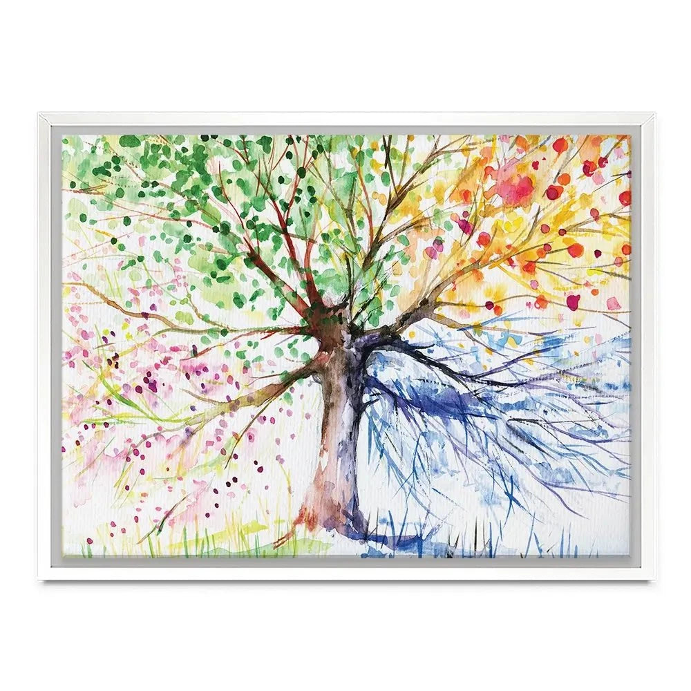 Tree Of Seasons Canvas Print Tree Of Seasons Canvas Print wall art product DeepGreen / Shutterstock