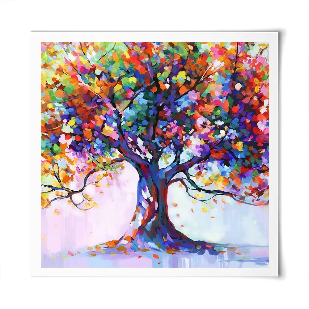 Tree Of Wellbeing Square Art Print Tree Of Wellbeing Square Art Print wall art product Leon Devenice