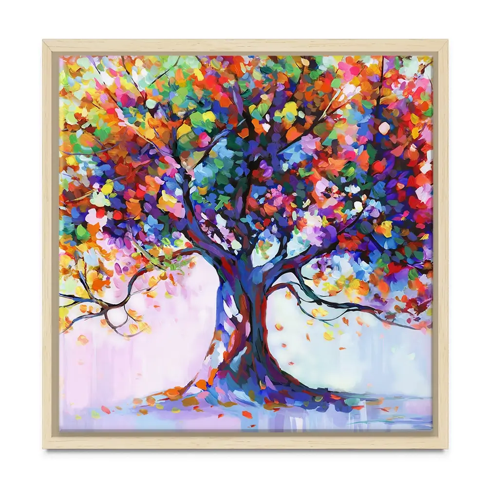 Tree Of Wellbeing Square Canvas Print Tree Of Wellbeing Square Canvas Print wall art product Leon Devenice