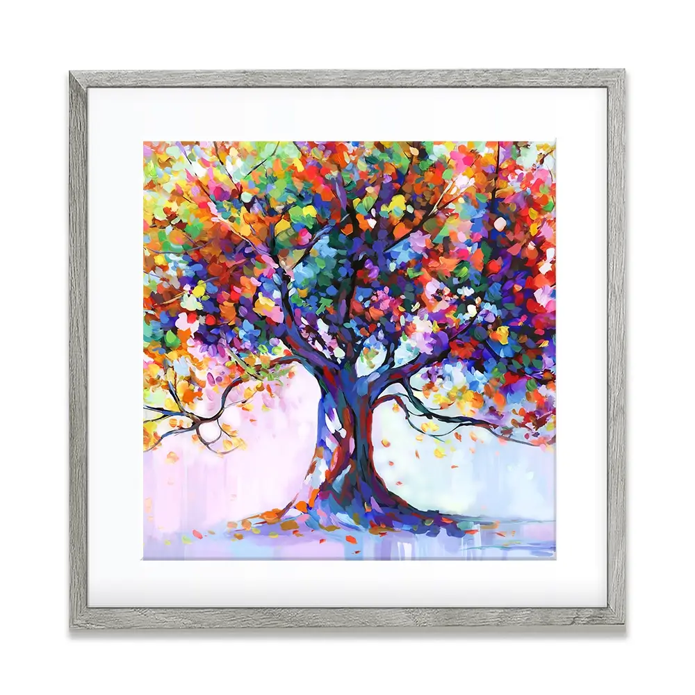 Tree Of Wellbeing Square Framed Art Print Tree Of Wellbeing Square Framed Art Print wall art product Leon Devenice