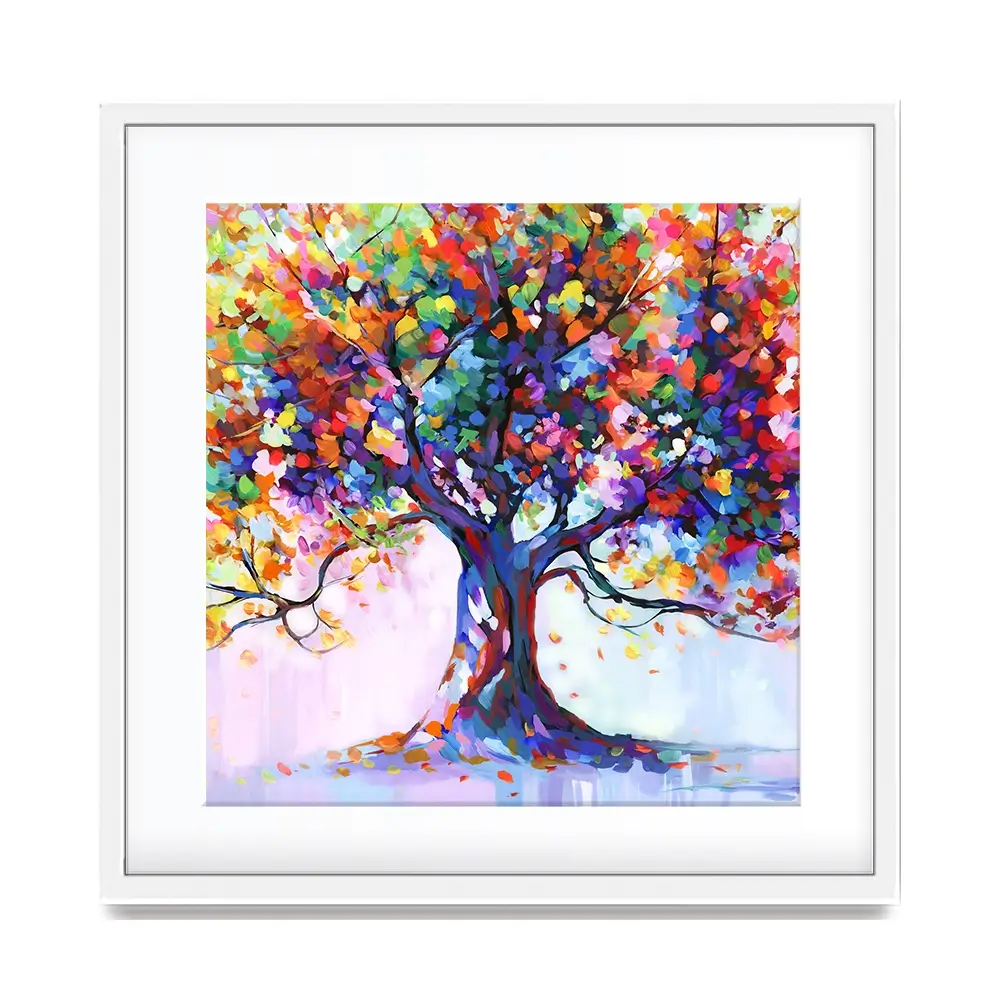 Tree Of Wellbeing Square Framed Art Print Tree Of Wellbeing Square Framed Art Print wall art product Leon Devenice