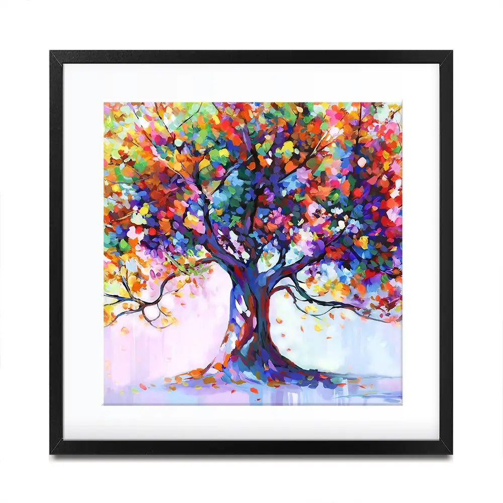 Tree Of Wellbeing Square Framed Art Print Tree Of Wellbeing Square Framed Art Print wall art product Leon Devenice