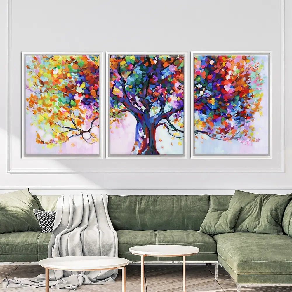 Tree Of Wellbeing Trio Canvas Print Tree Of Wellbeing Trio Canvas Print wall art product Leon Devenice