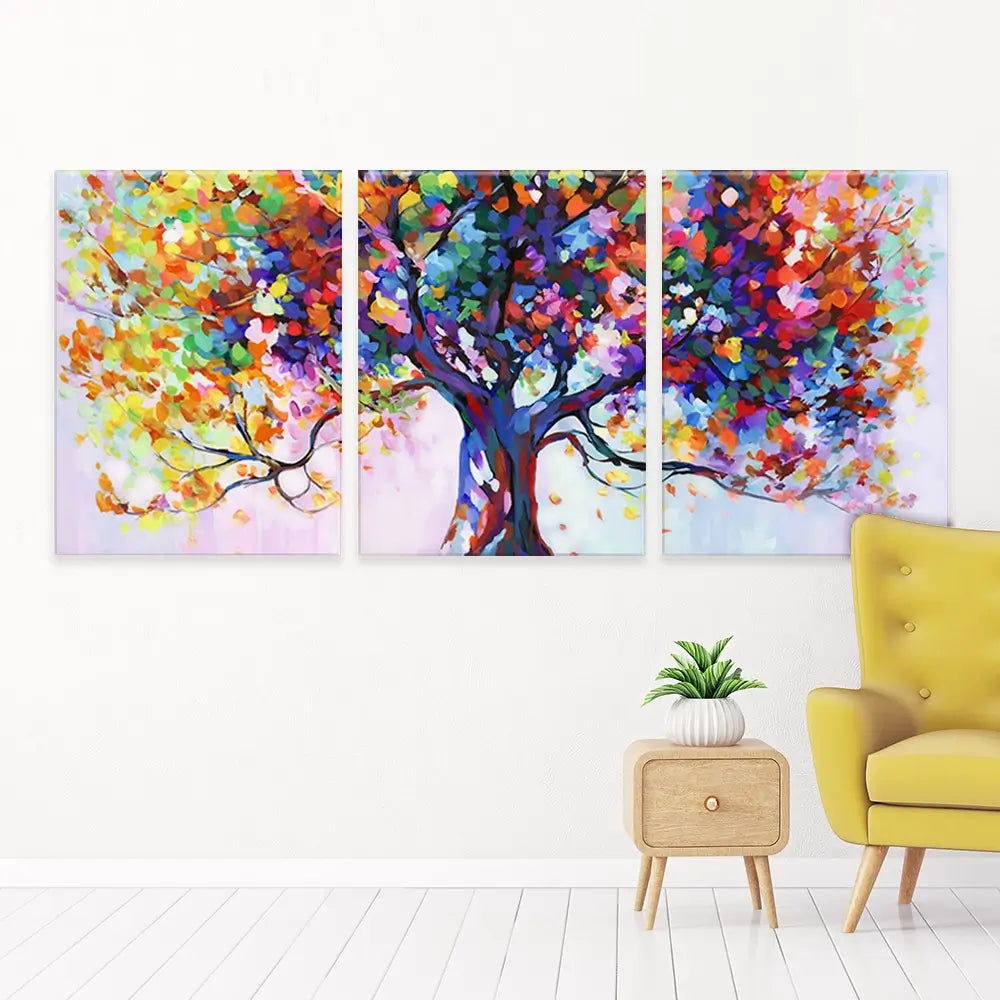 Tree Of Wellbeing Trio Canvas Print Tree Of Wellbeing Trio Canvas Print wall art product Leon Devenice