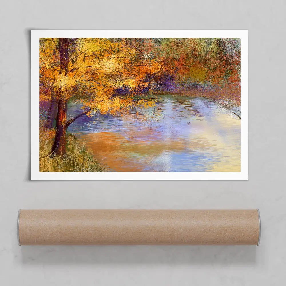 Tree Over The River Art Print Tree Over The River Art Print wall art product Art Print Shop