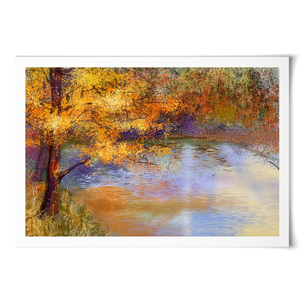 Tree Over The River Art Print Tree Over The River Art Print wall art product Art Print Shop