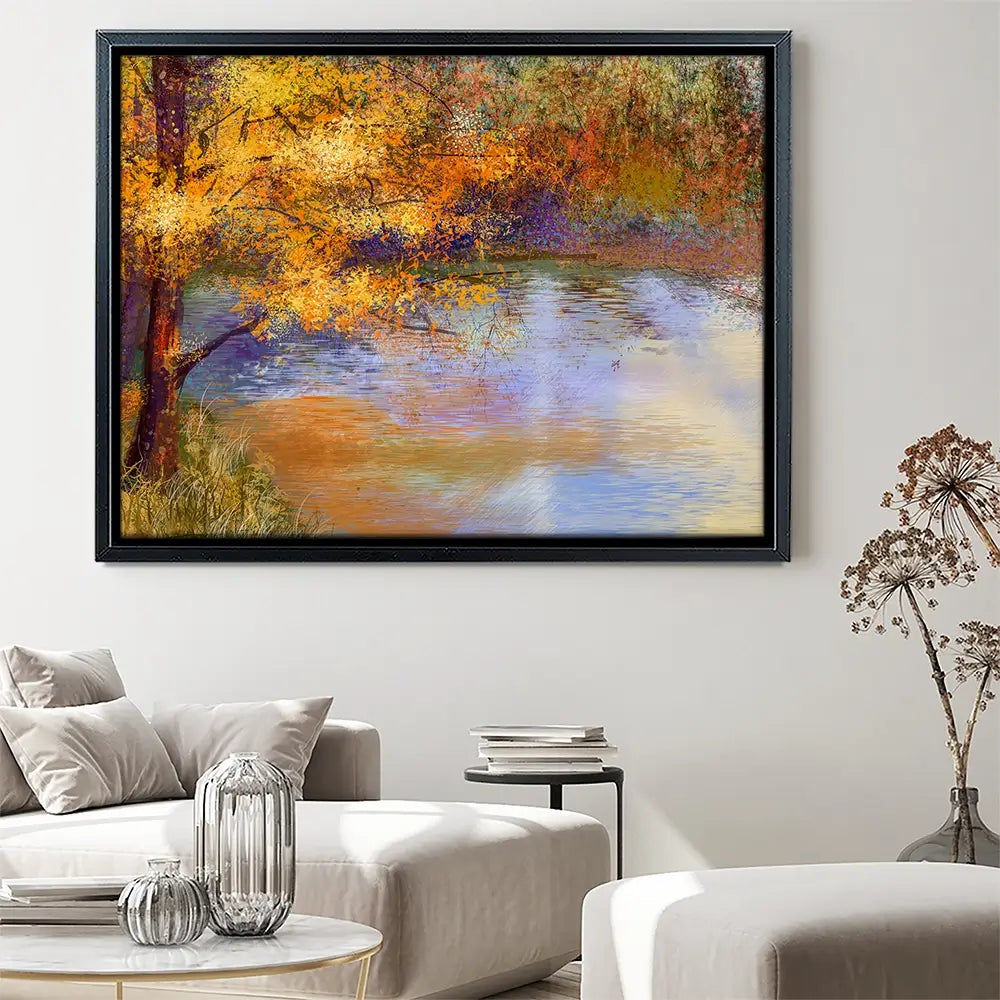 Tree Over The River Canvas Print Tree Over The River Canvas Print wall art product Art Print Shop
