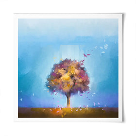 Tree Petals Square Art Print Tree Petals Square Art Print wall art product Art Print Shop