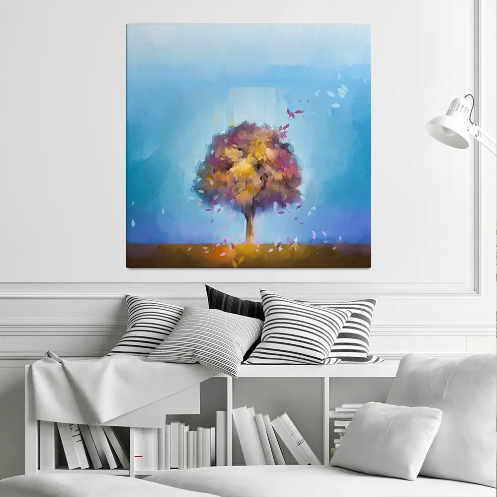 Tree Petals Square Canvas Print Tree Petals Square Canvas Print wall art product Art Print Shop