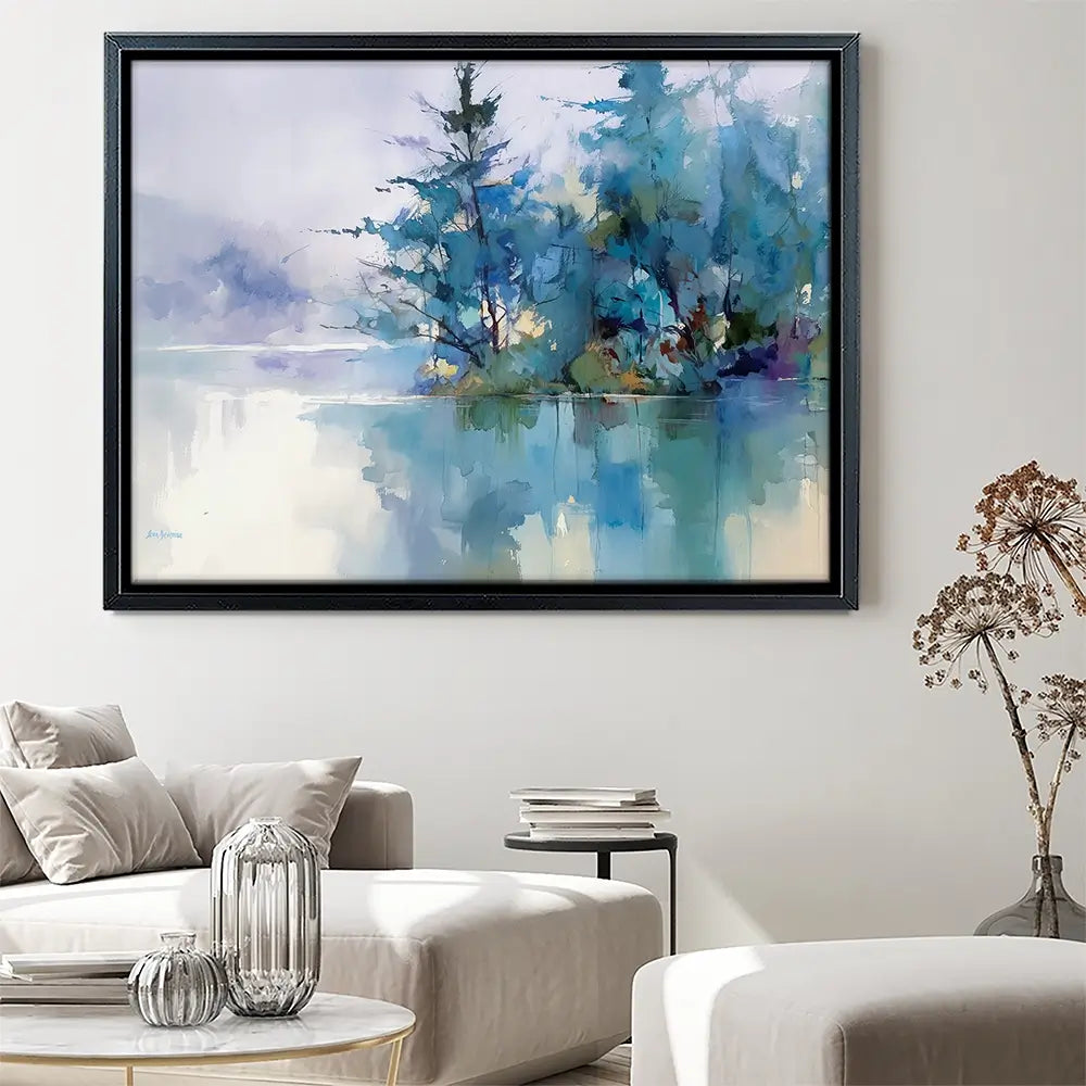 Trees Along The Lake 2 Canvas Print Trees Along The Lake 2 Canvas Print wall art product Leon Devenice