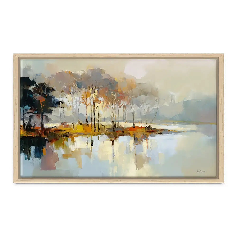 Trees Along The Lake Canvas Print Trees Along The Lake Canvas Print wall art product Leon Devenice