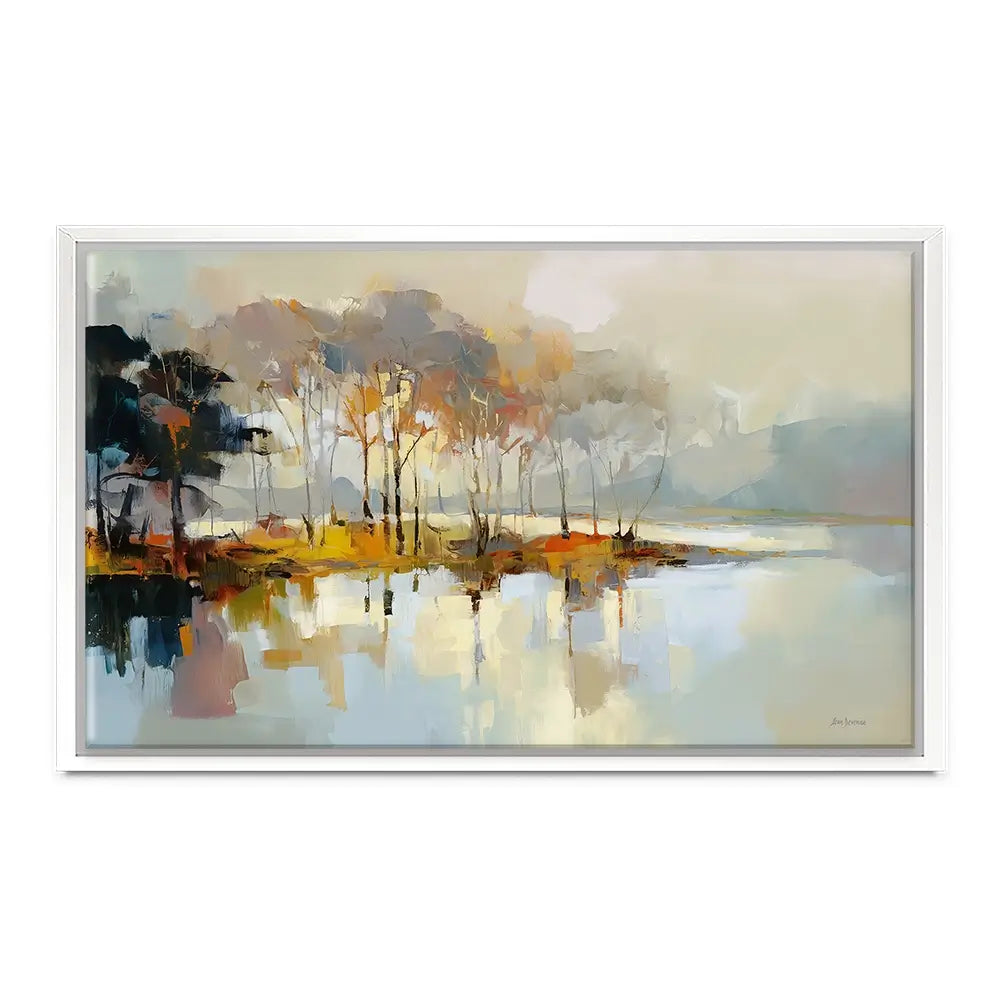 Trees Along The Lake Canvas Print Trees Along The Lake Canvas Print wall art product Leon Devenice