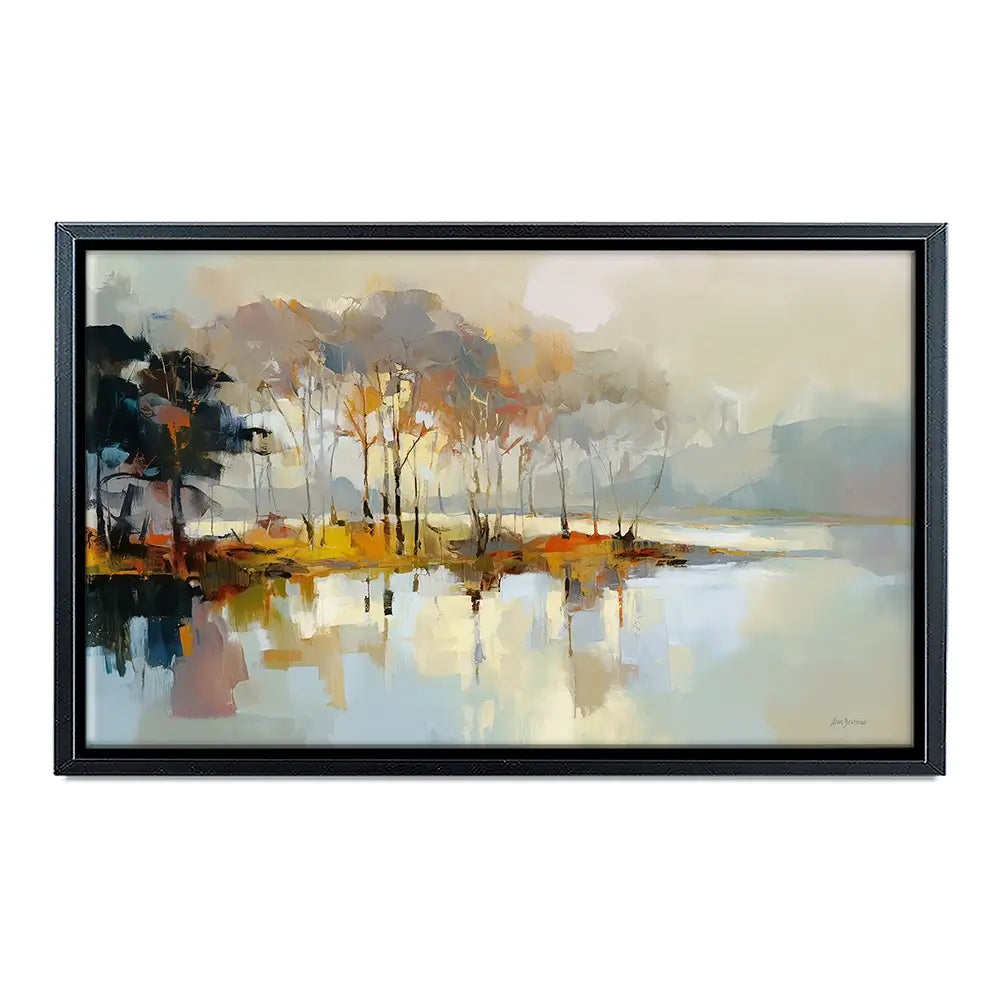 Trees Along The Lake Canvas Print Trees Along The Lake Canvas Print wall art product Leon Devenice