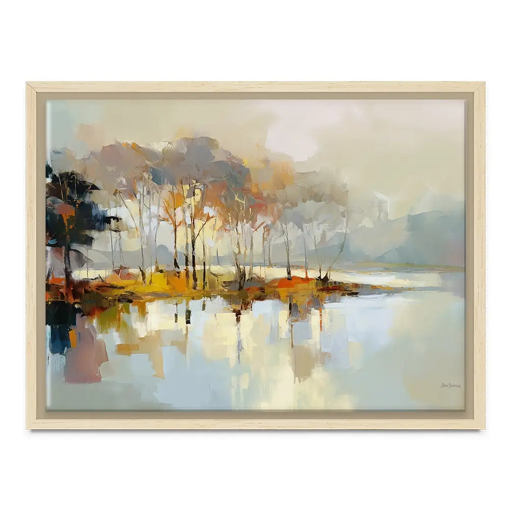 Trees Along The Lake Canvas Print Trees Along The Lake Canvas Print wall art product Leon Devenice