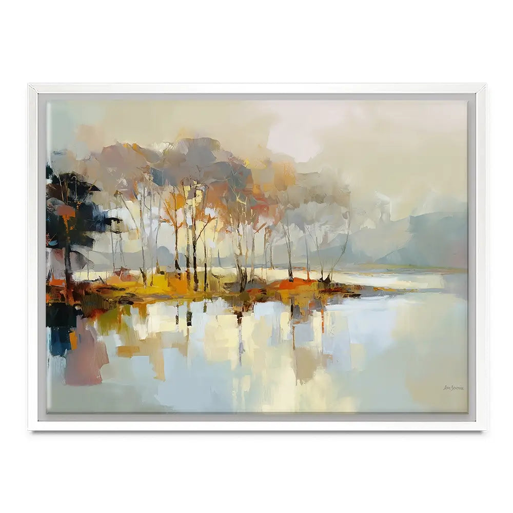 Trees Along The Lake Canvas Print Trees Along The Lake Canvas Print wall art product Leon Devenice