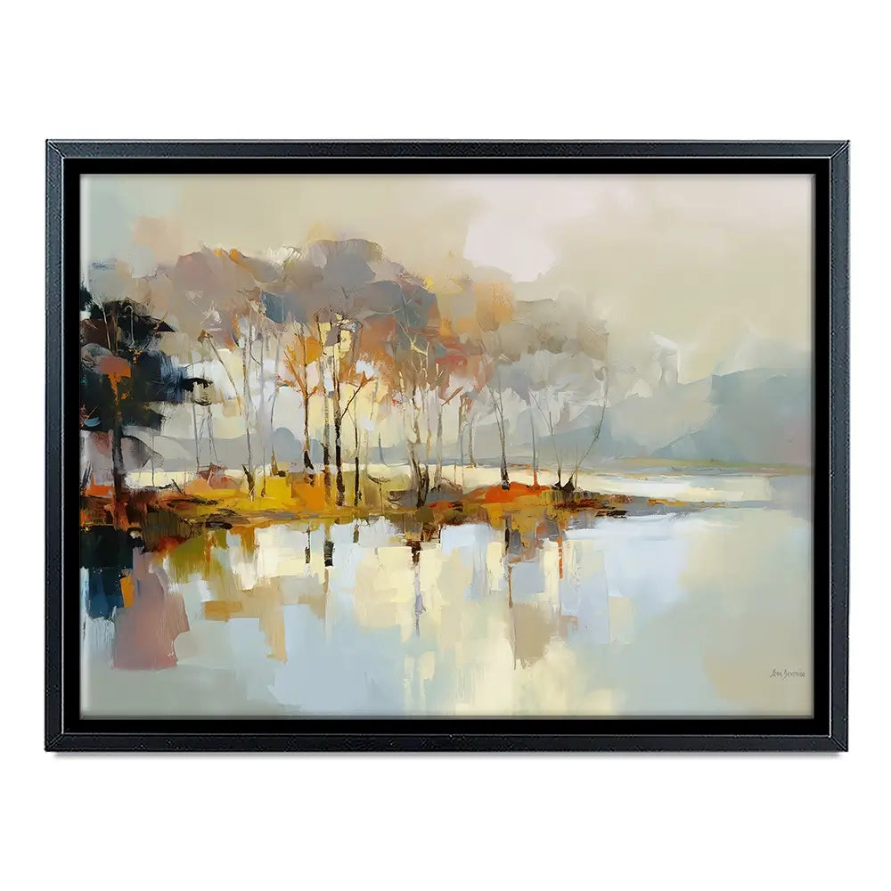Trees Along The Lake Canvas Print Trees Along The Lake Canvas Print wall art product Leon Devenice