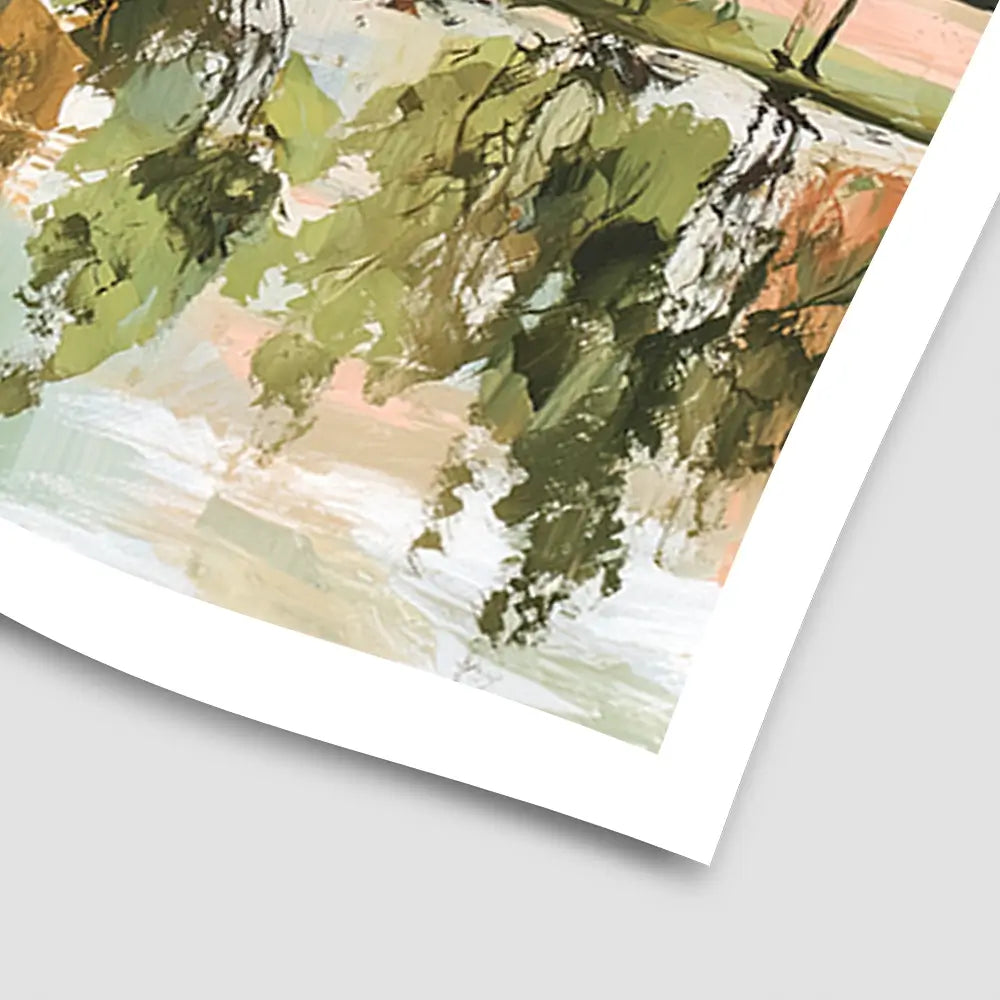Trees Mirrored In Tranquil Waters Art Print Trees Mirrored In Tranquil Waters Art Print wall art product Chromatic Storm Studio