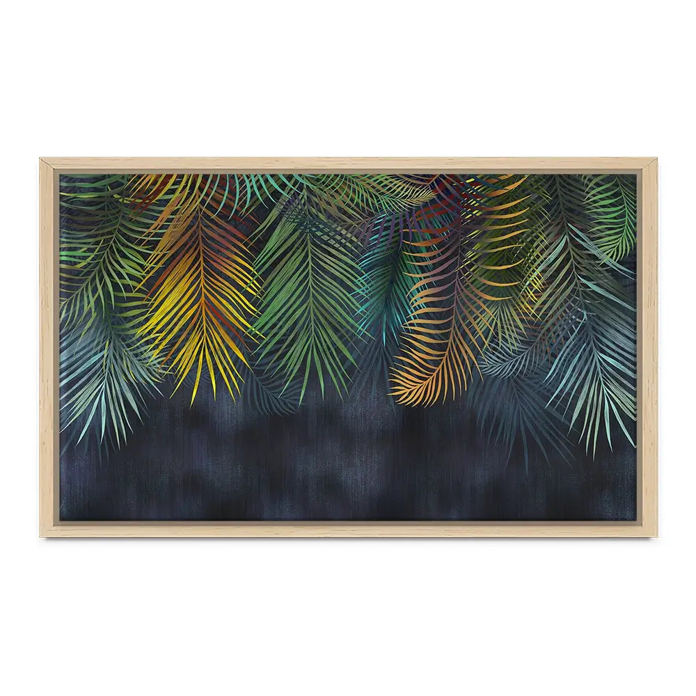 Tropical Hanging Leaves Canvas Print Tropical Hanging Leaves Canvas Print wall art product Katrine_arty / Shutterstock