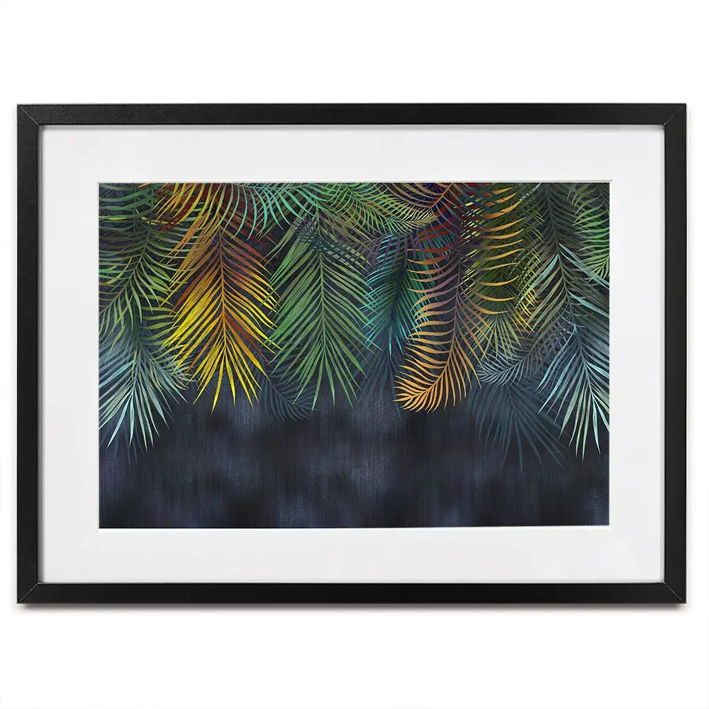 Tropical Hanging Leaves Framed Art Print Tropical Hanging Leaves Framed Art Print wall art product Katrine_arty / Shutterstock