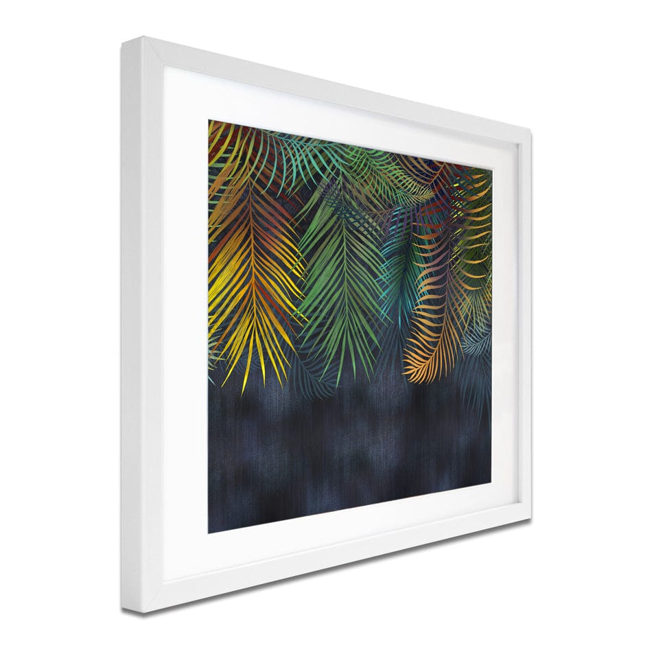 Tropical Hanging Leaves Square Framed Art Print wall art product Katrine_arty / Shutterstock