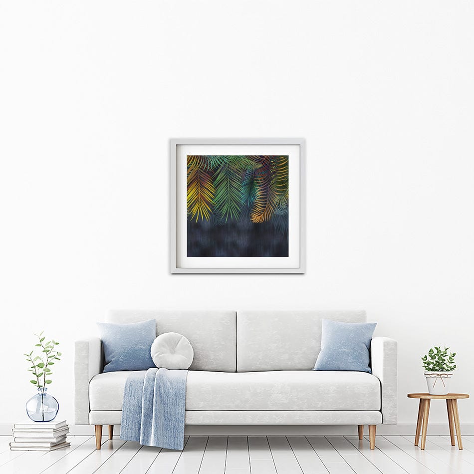 Tropical Hanging Leaves Square Framed Art Print wall art product Katrine_arty / Shutterstock