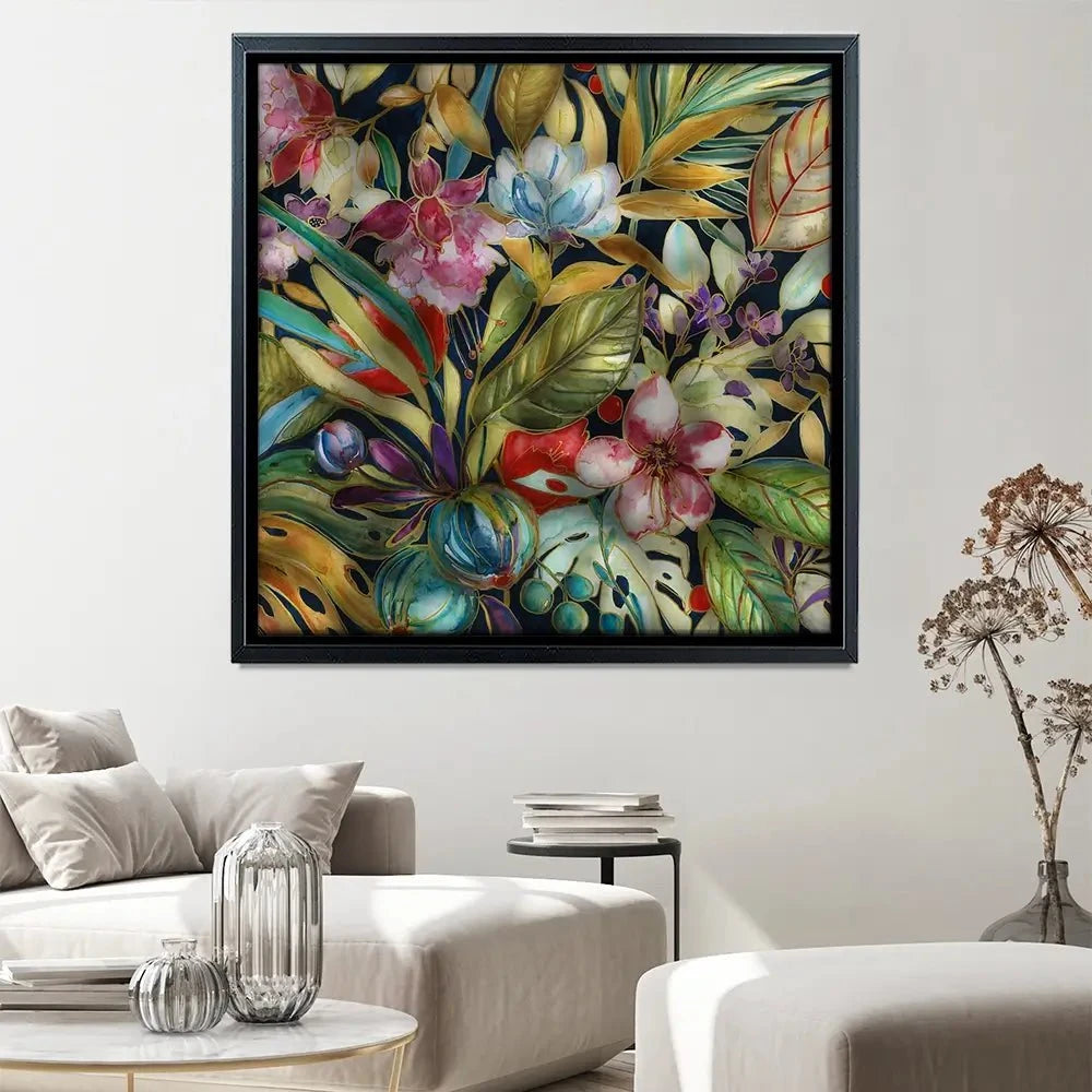 Tropical Shadows Square Canvas Print Tropical Shadows Square Canvas Print wall art product Carol Robinson