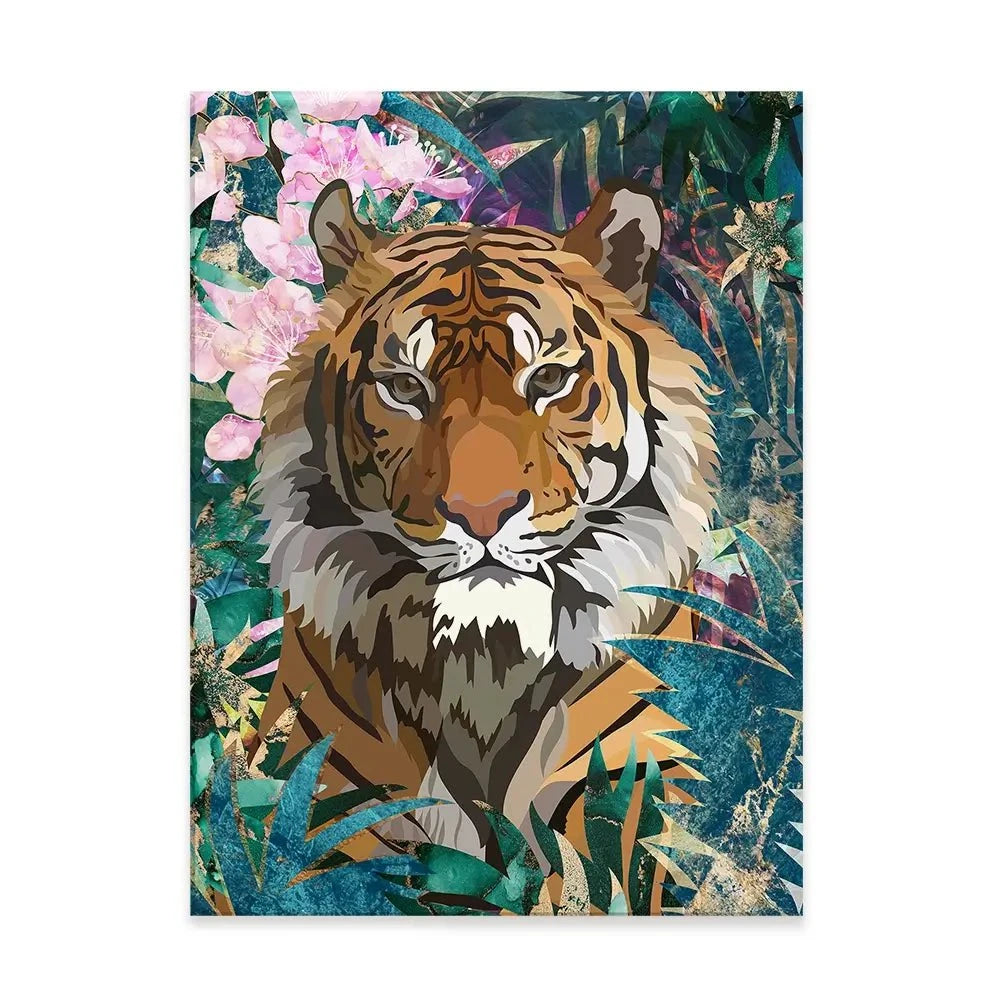 Tropical Tiger Canvas Print Tropical Tiger Canvas Print wall art product Sarah Manovski