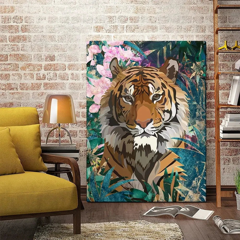 Tropical Tiger Canvas Print Tropical Tiger Canvas Print wall art product Sarah Manovski