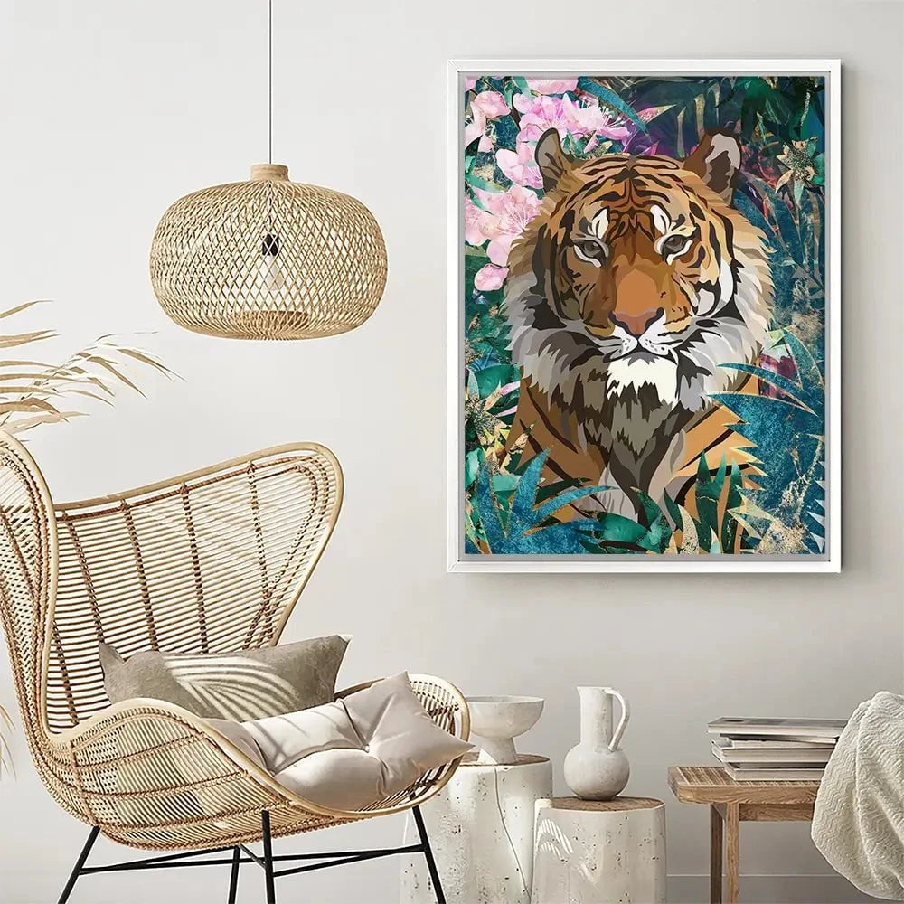 Tropical Tiger Canvas Print Tropical Tiger Canvas Print wall art product Sarah Manovski