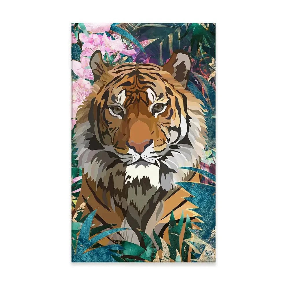 Tropical Tiger Canvas Print Tropical Tiger Canvas Print wall art product Sarah Manovski