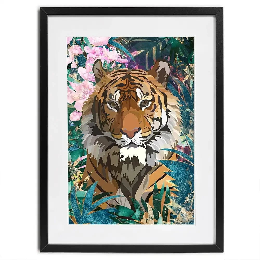 Tropical Tiger Framed Art Print Tropical Tiger Framed Art Print wall art product Sarah Manovski