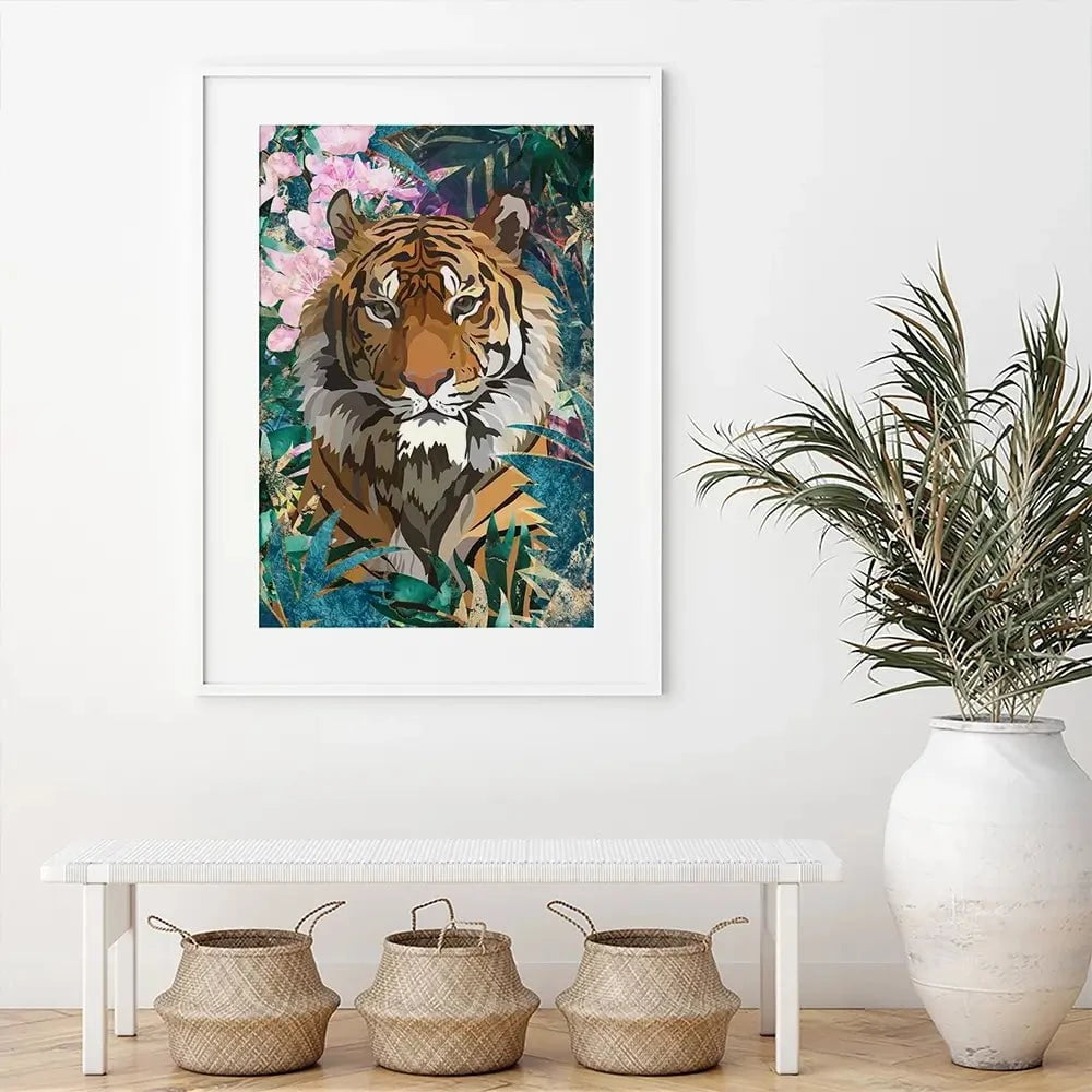 Tropical Tiger Framed Art Print Tropical Tiger Framed Art Print wall art product Sarah Manovski