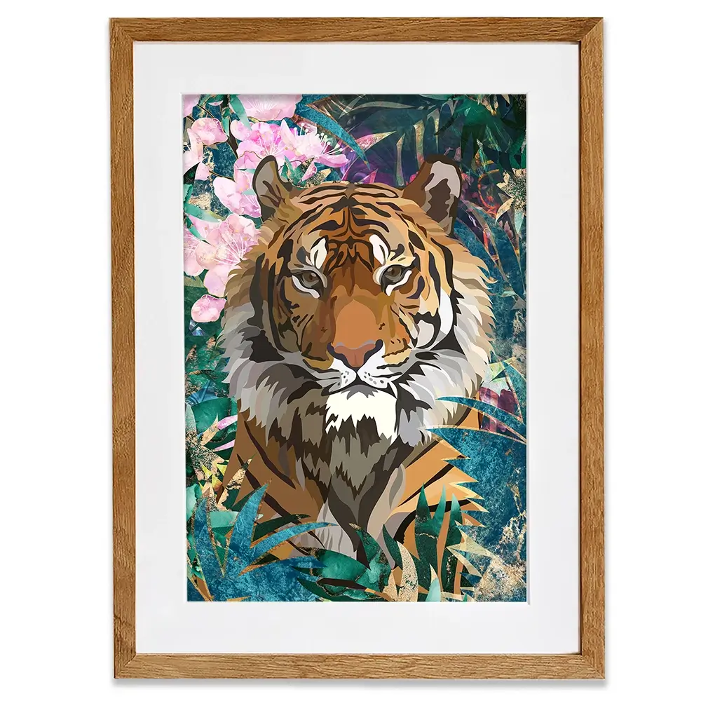 Tropical Tiger Framed Art Print Tropical Tiger Framed Art Print wall art product Sarah Manovski