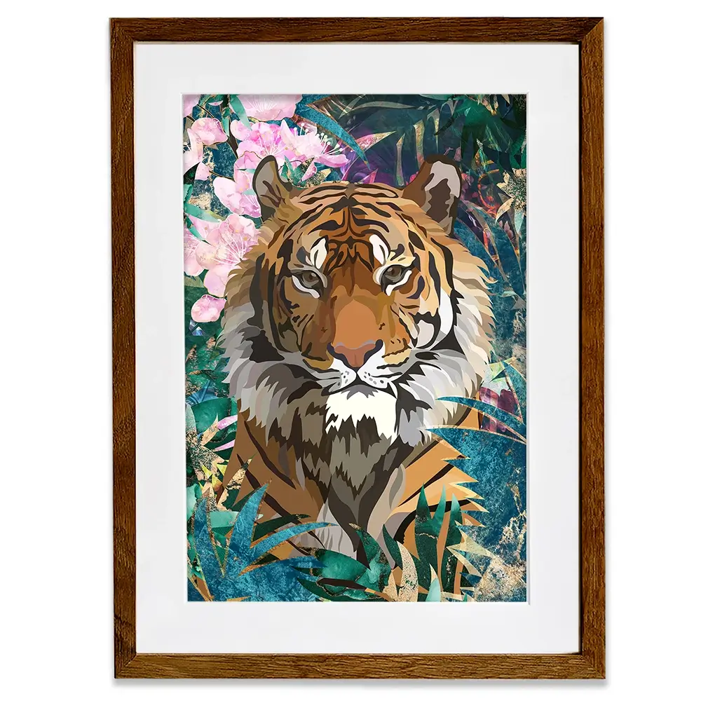 Tropical Tiger Framed Art Print Tropical Tiger Framed Art Print wall art product Sarah Manovski