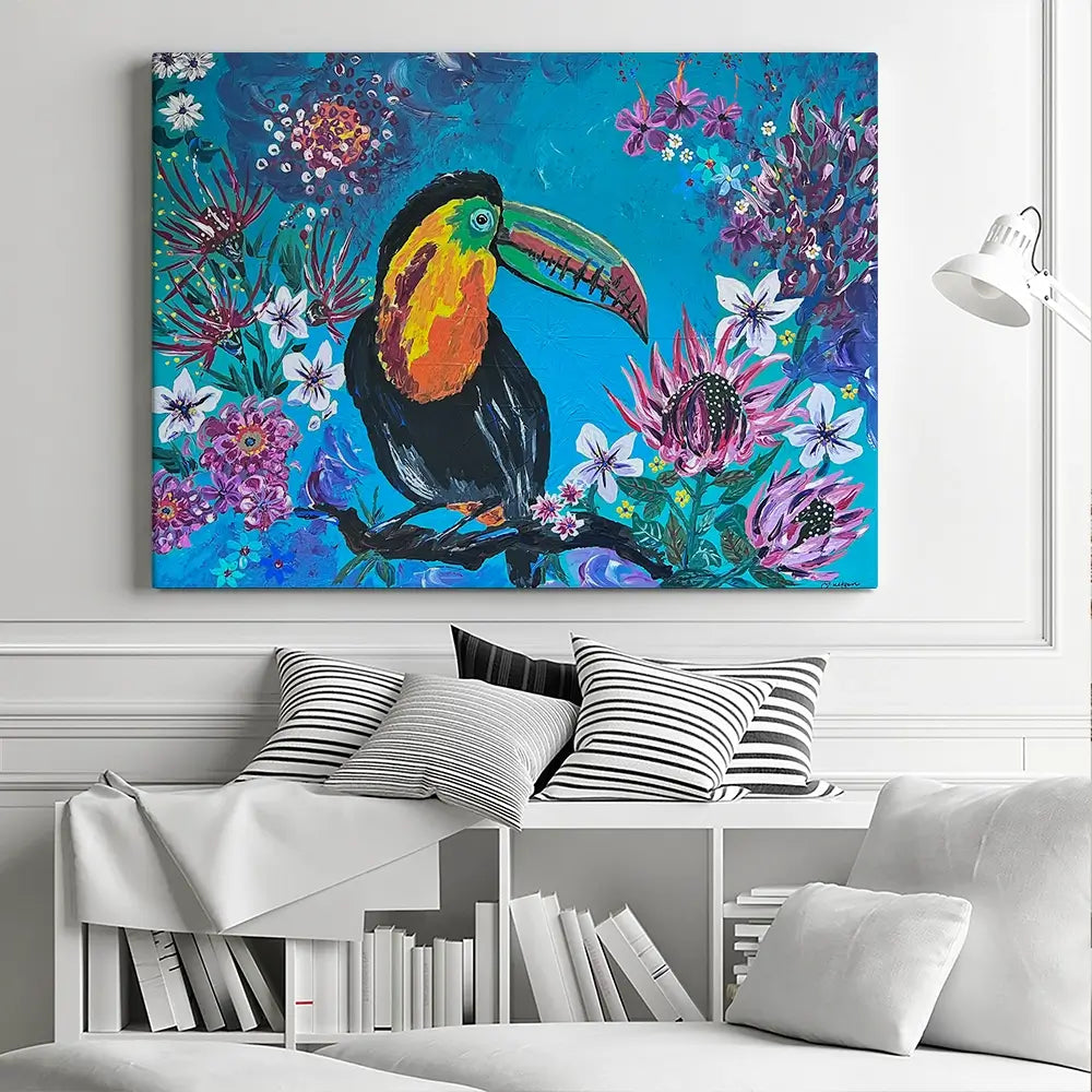 Tropical Toucan Canvas Print Tropical Toucan Canvas Print wall art product Jo Mulligan