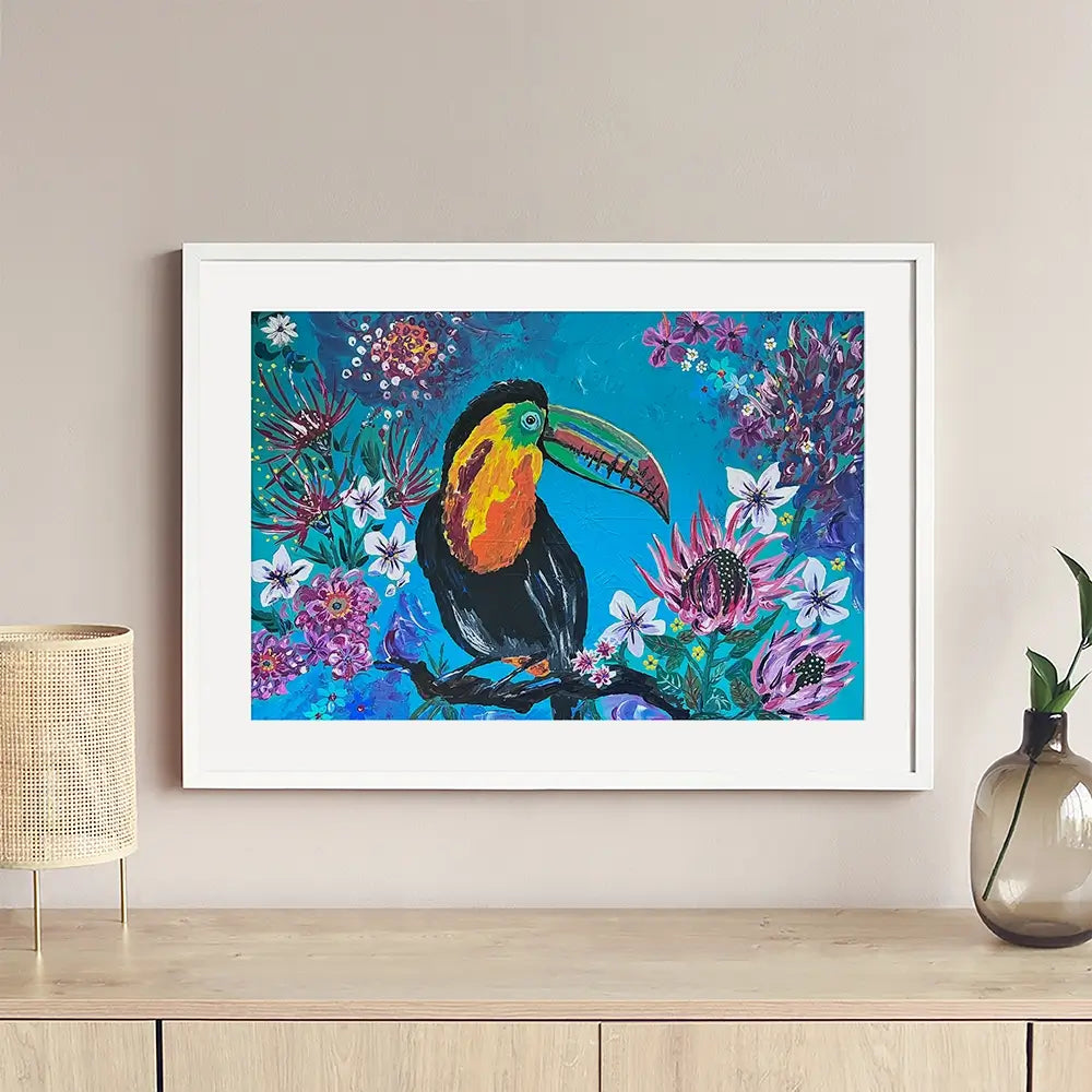 Tropical Toucan Framed Art Print Tropical Toucan Framed Art Print wall art product Jo Mulligan