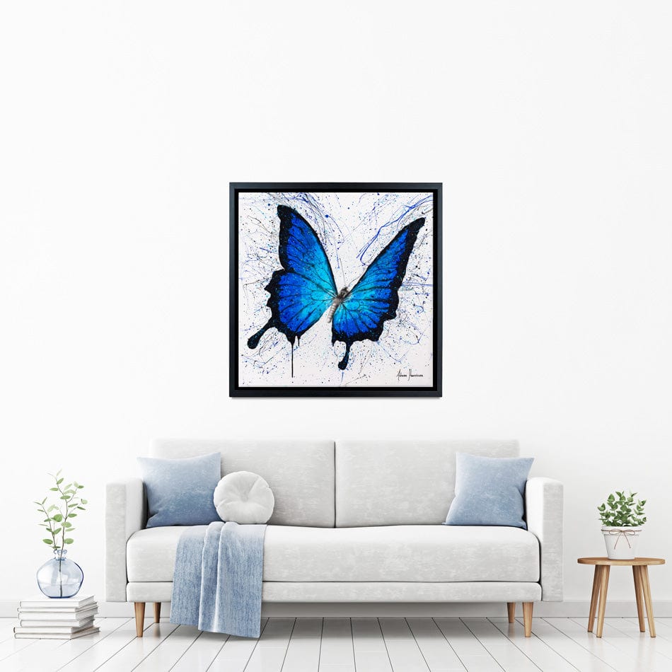 Tropics Of Blue Butterfly Canvas Print wall art product Ashvin Harrison