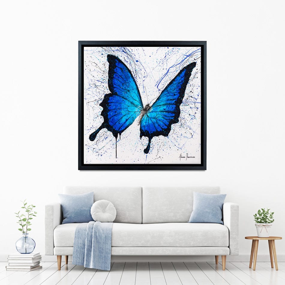 Tropics Of Blue Butterfly Canvas Print wall art product Ashvin Harrison