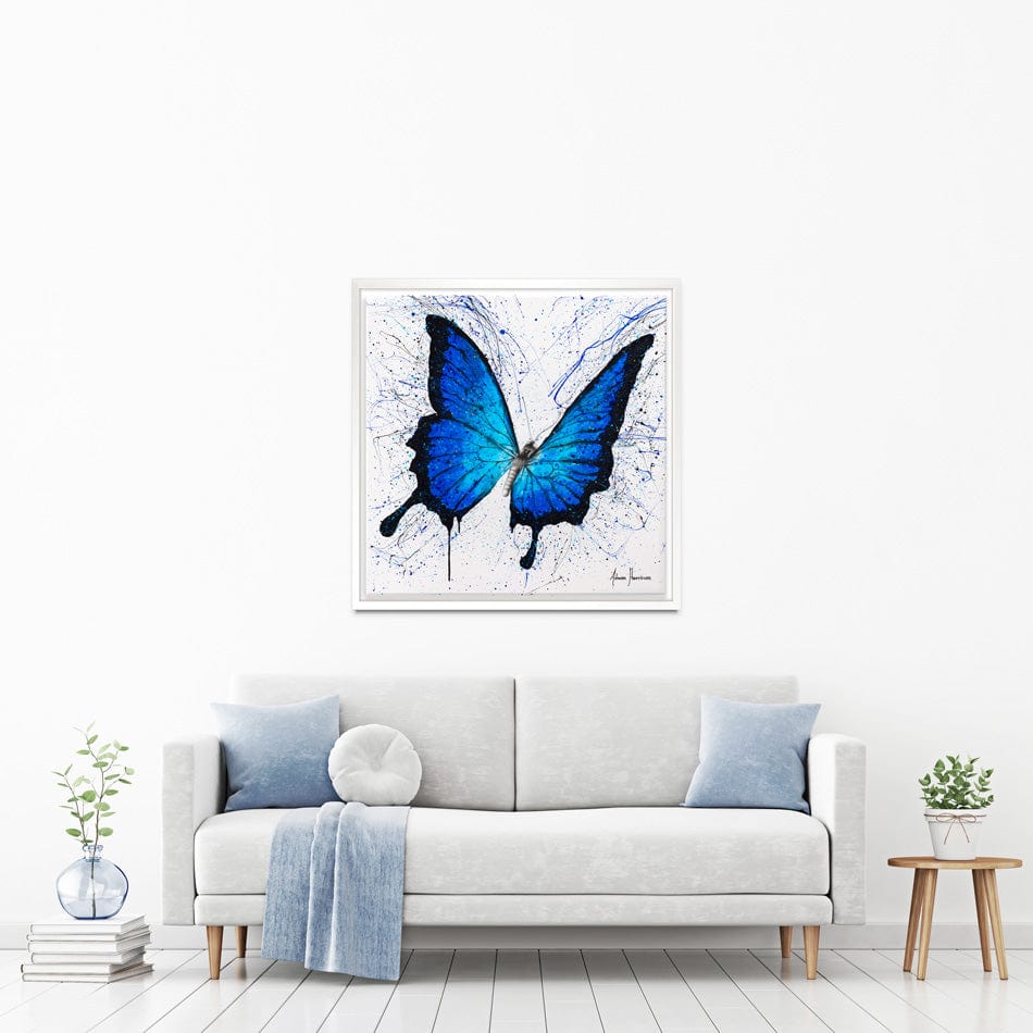 Tropics Of Blue Butterfly Canvas Print wall art product Ashvin Harrison