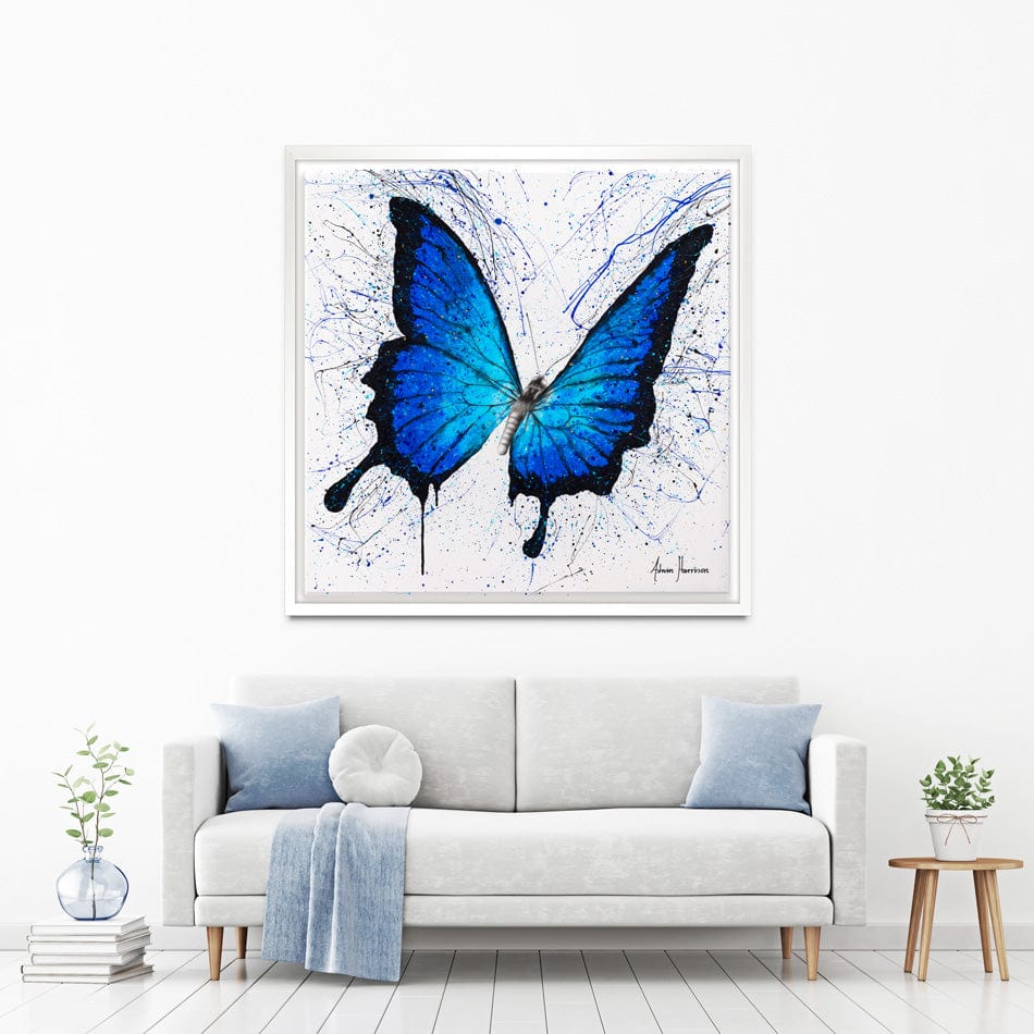 Tropics Of Blue Butterfly Canvas Print wall art product Ashvin Harrison