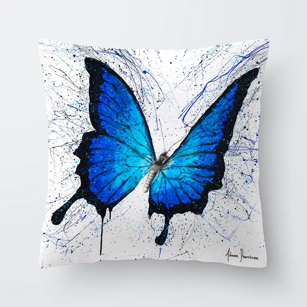 Tropics Of Blue Butterfly Cushion Tropics Of Blue Butterfly Cushion wall art product Ashvin Harrison