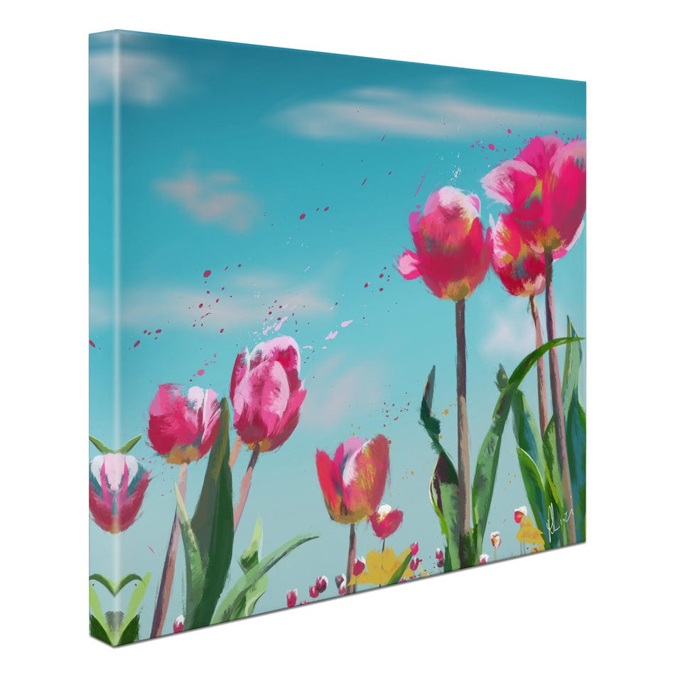 Tulip Meadow Canvas Print wall art product Aimee Linzi