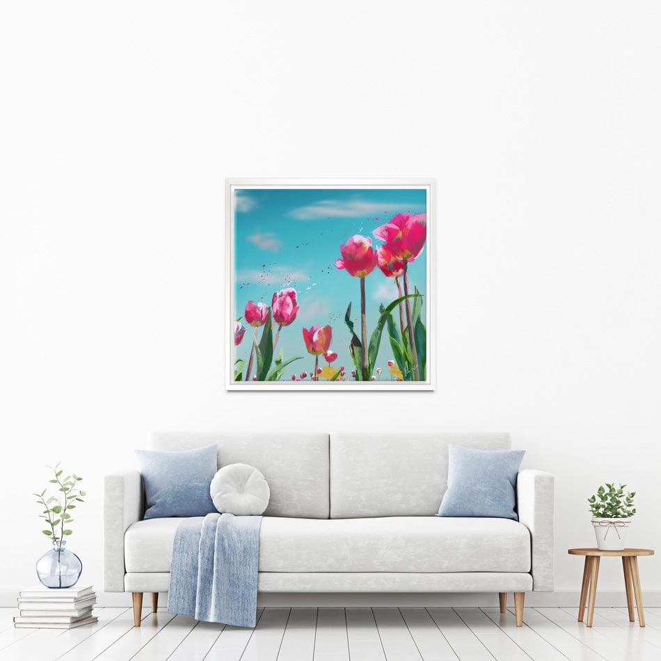 Tulip Meadow Canvas Print wall art product Aimee Linzi
