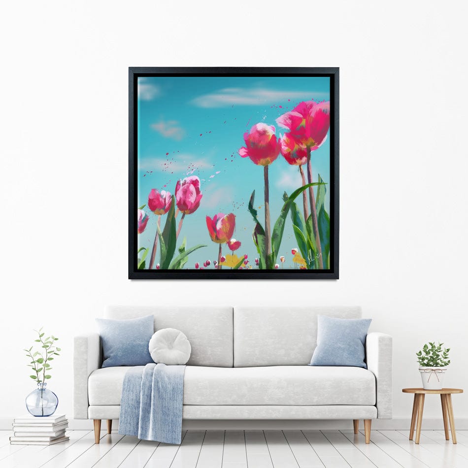Tulip Meadow Canvas Print wall art product Aimee Linzi