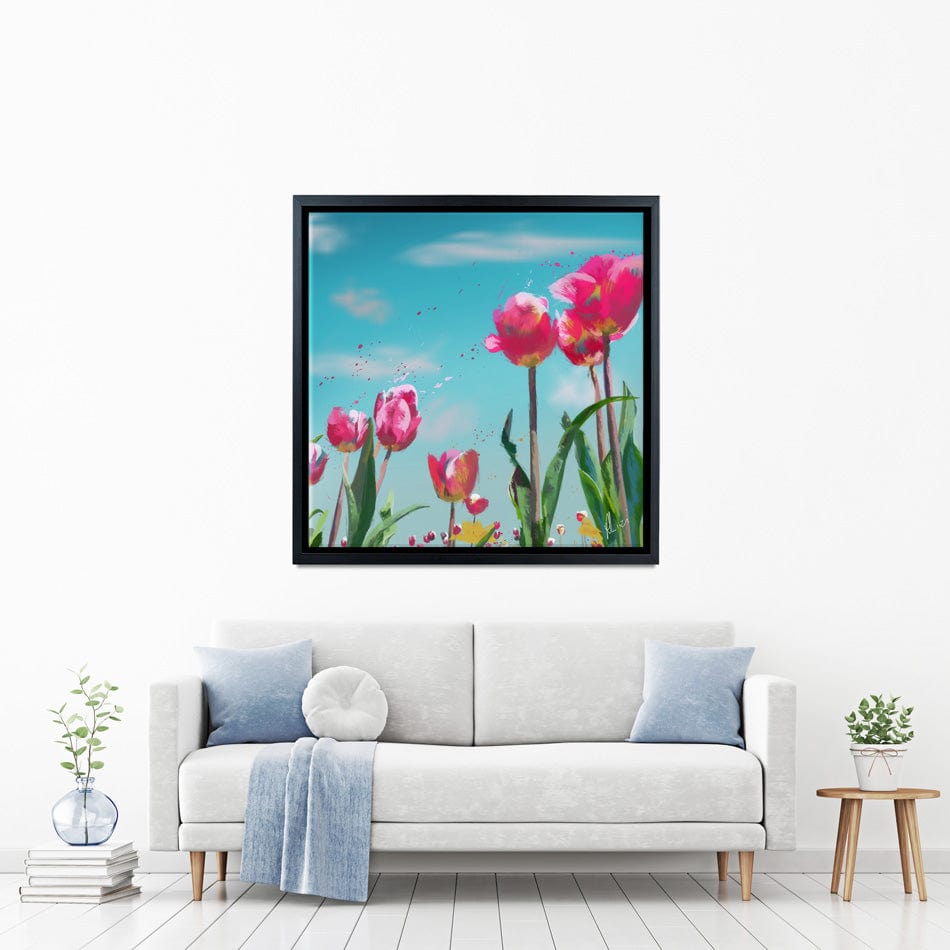 Tulip Meadow Canvas Print wall art product Aimee Linzi