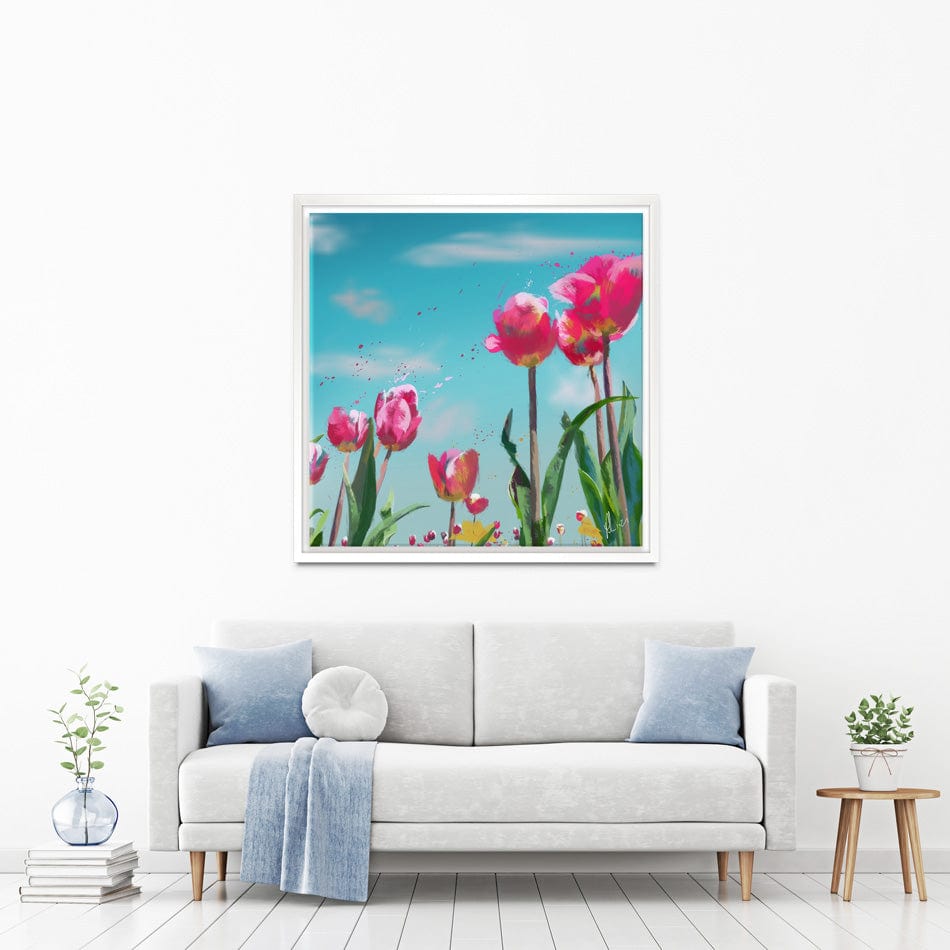 Tulip Meadow Canvas Print wall art product Aimee Linzi