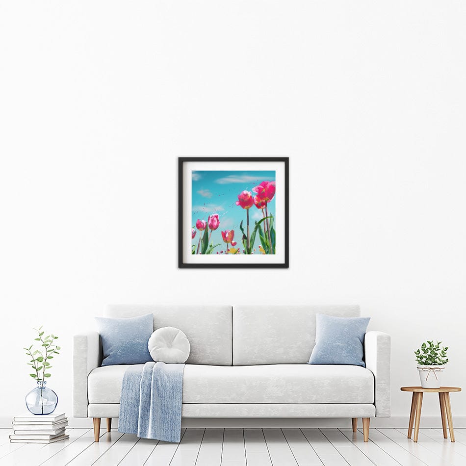 Tulip Meadow Framed Art Print wall art product Aimee Linzi