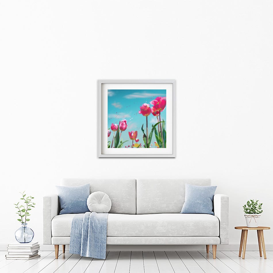 Tulip Meadow Framed Art Print wall art product Aimee Linzi